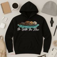 Go With The Flow Sea Otter Hoodie thumb 3