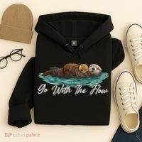 Go With The Flow Sea Otter Hoodie thumb 4
