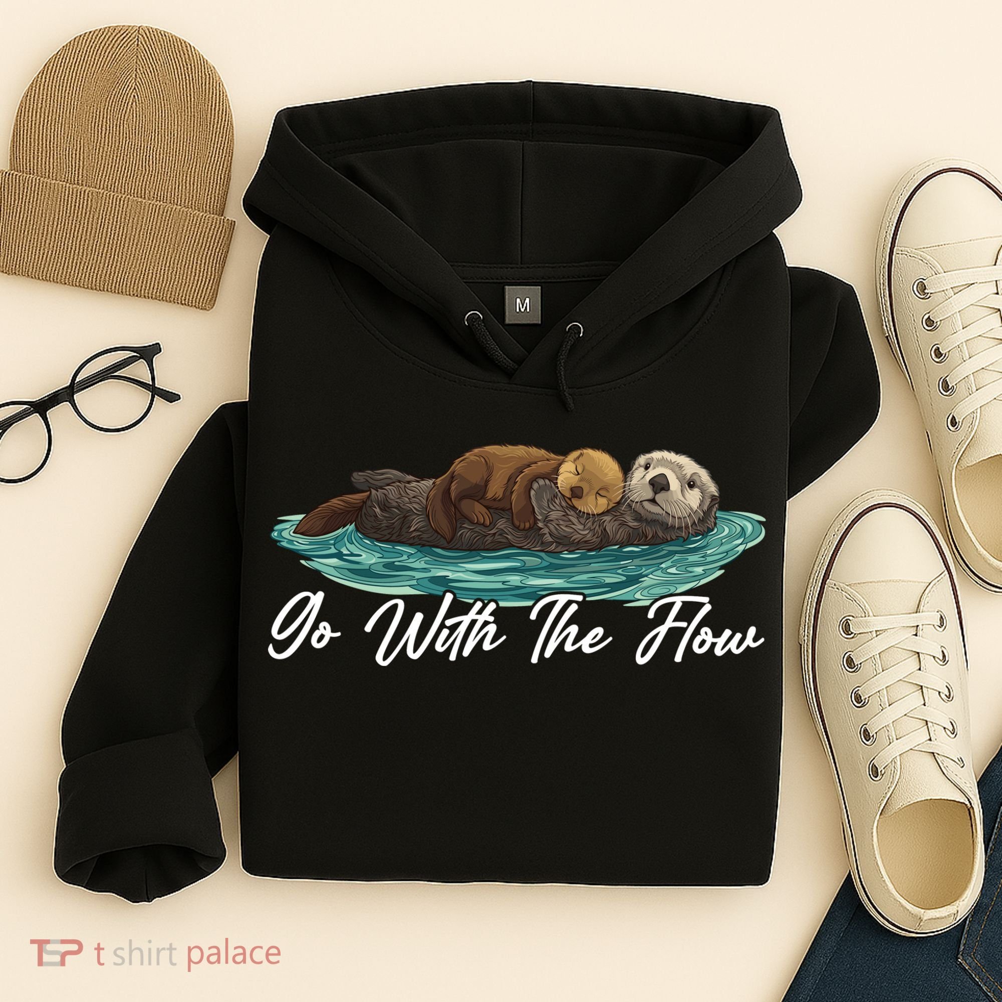 Go With The Flow Sea Otter Hoodie