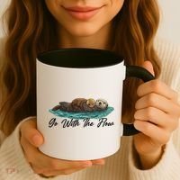 Go With The Flow Sea Otter Coffee Mug thumb 3