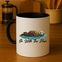 Go With The Flow Sea Otter Coffee Mug thumb 4