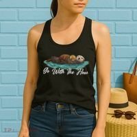 Go With The Flow Sea Otter Women's Tank Top thumb 2