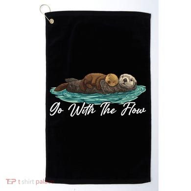 Go With The Flow Sea Otter Golf Towel