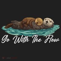 Go With The Flow Sea Otter Golf Towel thumb 3
