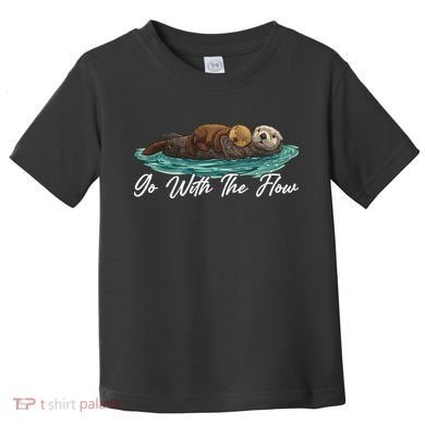 Go With The Flow Sea Otter Toddler T-Shirt