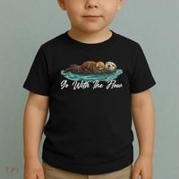Go With The Flow Sea Otter Toddler T-Shirt thumb 2