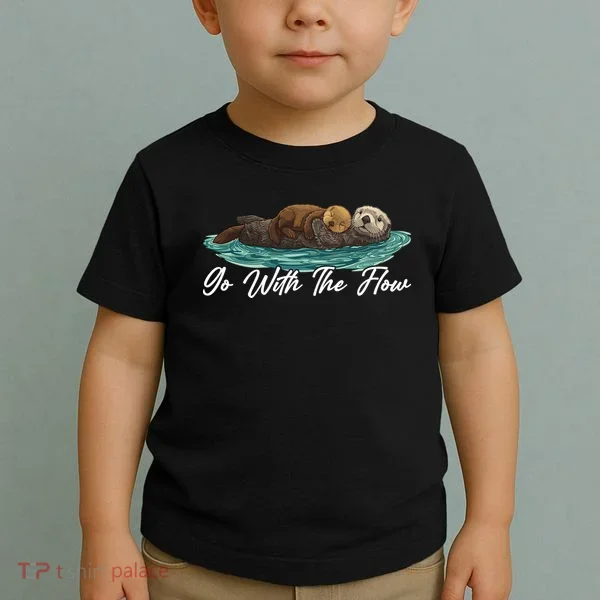 Go With The Flow Sea Otter Toddler T-Shirt