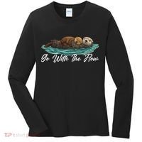 Go With The Flow Sea Otter Women's Long Sleeve Shirt thumb 0