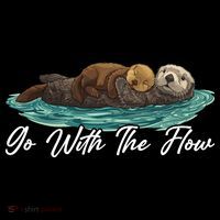 Go With The Flow Sea Otter Women's Long Sleeve Shirt thumb 2