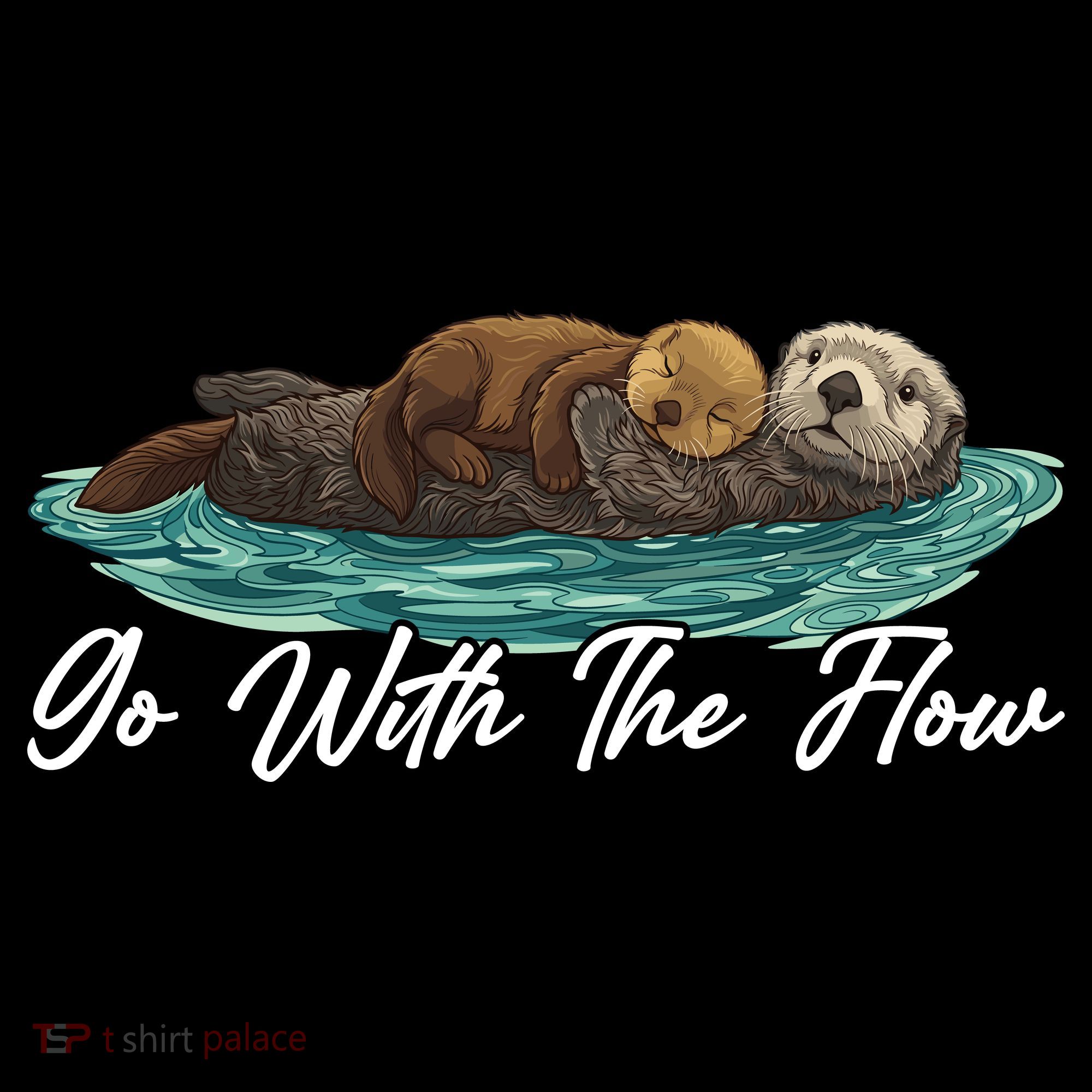 Go With The Flow Sea Otter Women's Long Sleeve Shirt