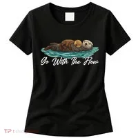 Go With The Flow Sea Otter Women's T-Shirt thumb 0