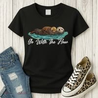 Go With The Flow Sea Otter Women's T-Shirt thumb 3