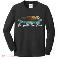 Go With The Flow Sea Otter Kids Long Sleeve Shirt thumb 0