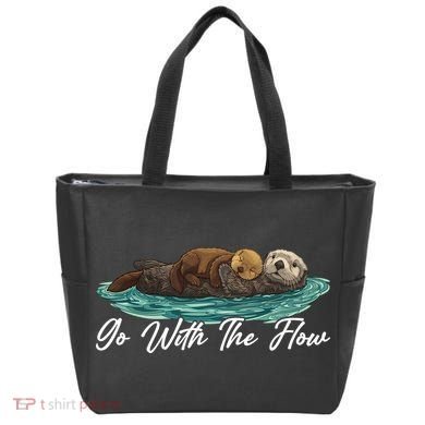 Go With The Flow Sea Otter Tote Bag