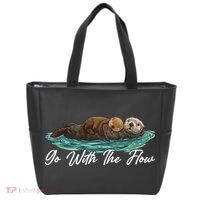 Go With The Flow Sea Otter Tote Bag thumb 0