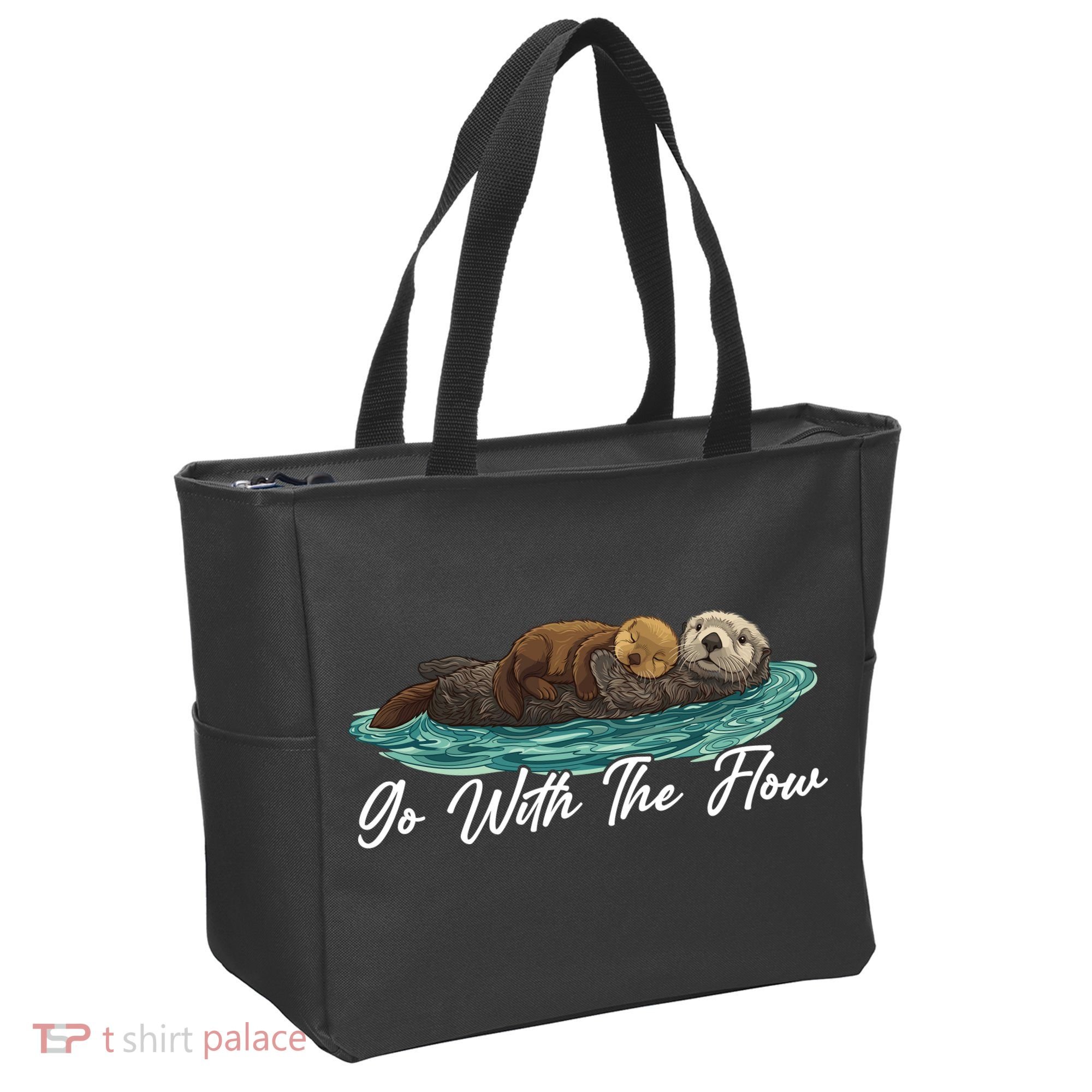 Go With The Flow Sea Otter Tote Bag