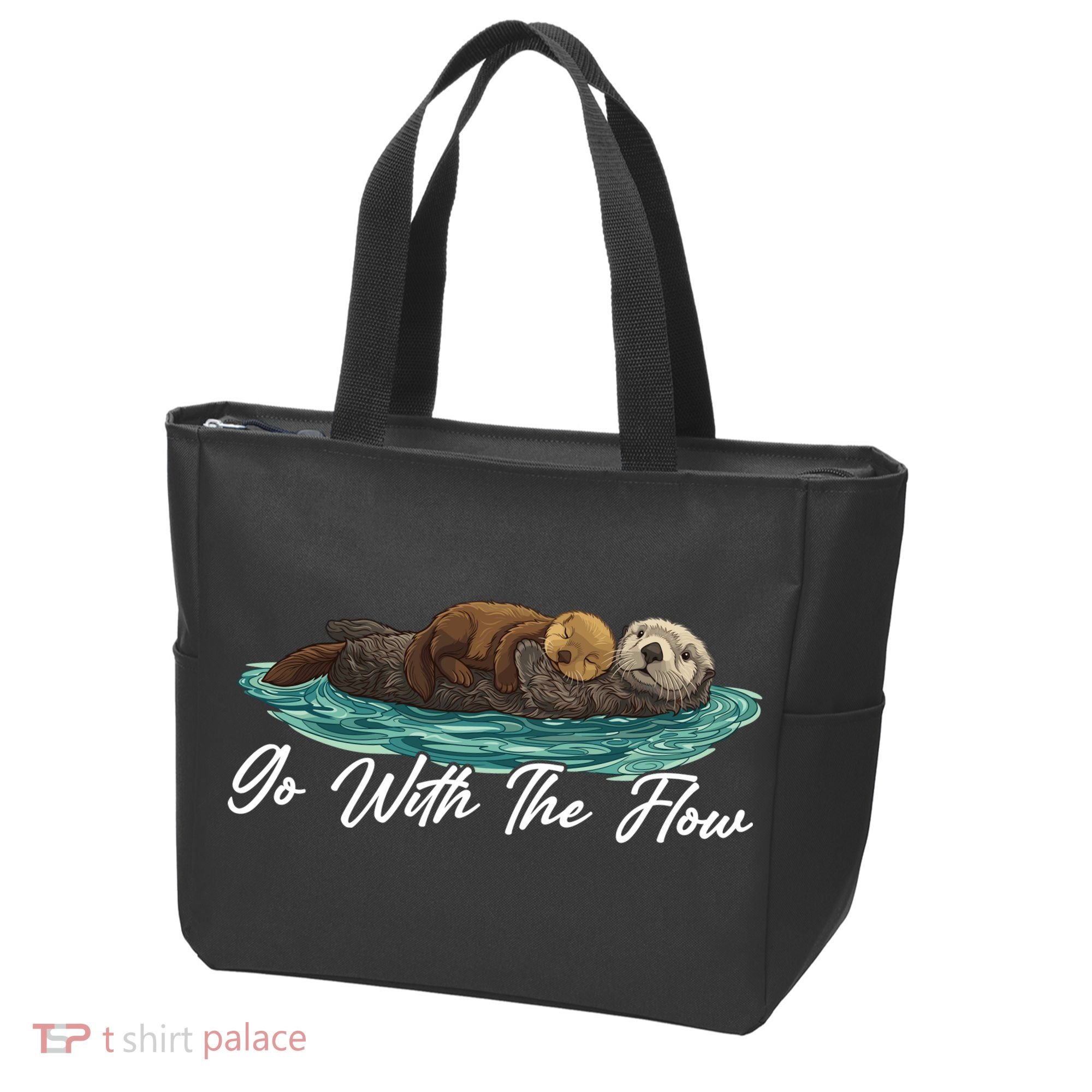 Go With The Flow Sea Otter Tote Bag