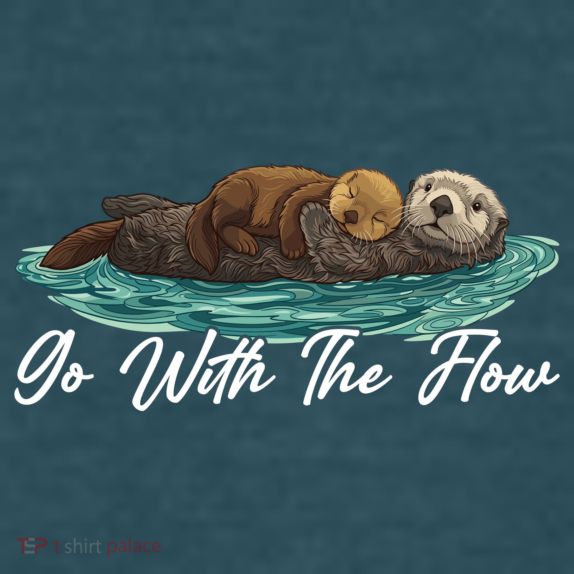 Go With The Flow Sea Otter Kids T-Shirt