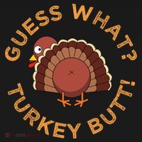 Guess What? Turkey Butt Funny Thanksgiving Family Dinner Cute Gift Women's Hoodie thumb 2