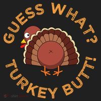 Guess What? Turkey Butt Funny Thanksgiving Family Dinner Cute Gift Golf Towel thumb 3