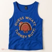 Guess What? Turkey Butt Funny Thanksgiving Family Dinner Cute Gift Tank Top thumb 2