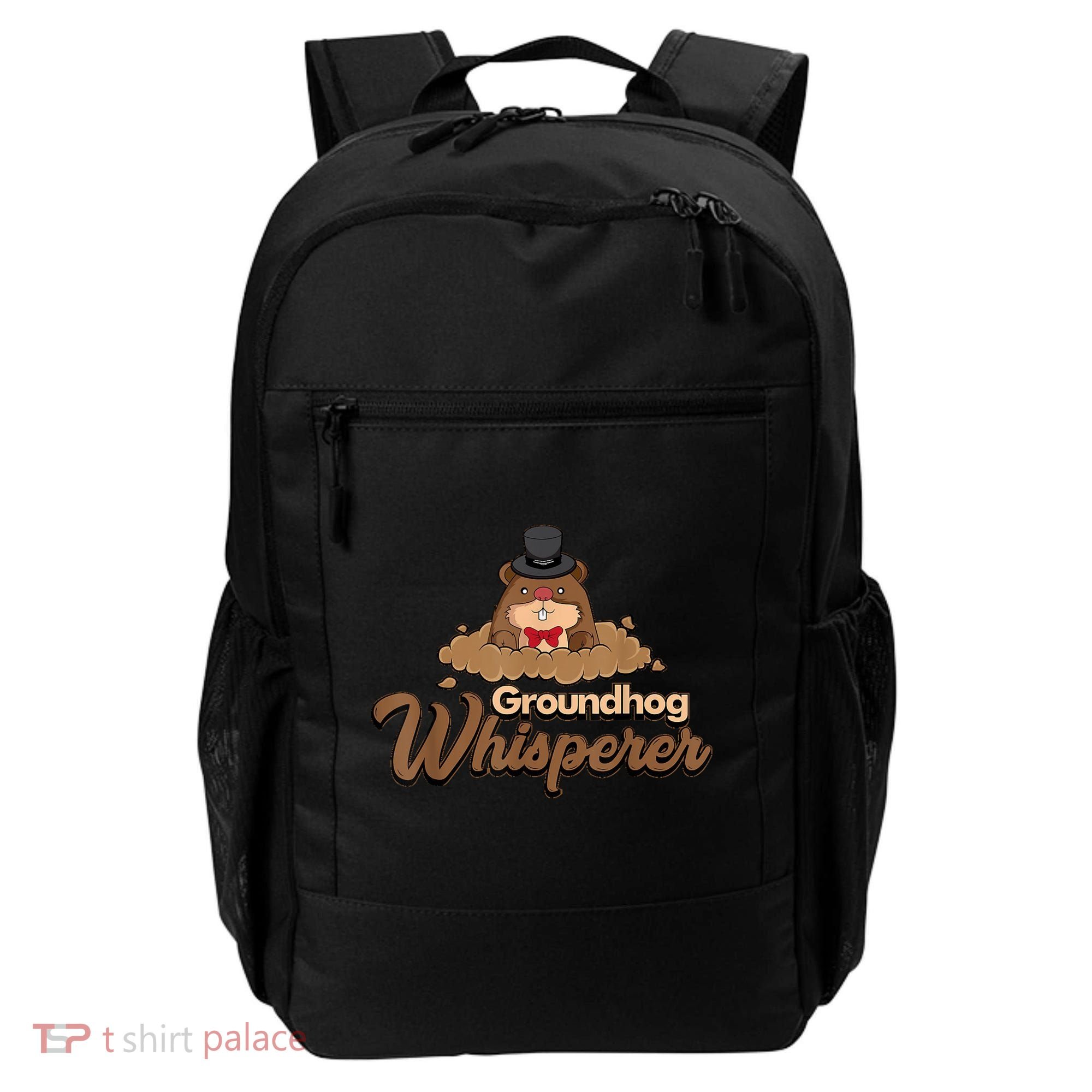 Groundhog Whisperer Tee Funny Groundhog Forecasting Backpack