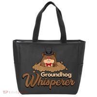 Groundhog Whisperer Tee Funny Groundhog Forecasting Tote Bag thumb 0