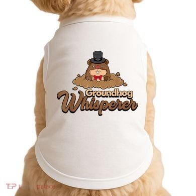 Groundhog Whisperer Tee Funny Groundhog Forecasting Doggie Tank