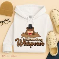 Groundhog Whisperer Tee Funny Groundhog Forecasting Hoodie thumb 4
