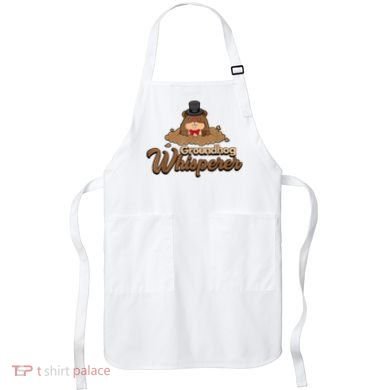 Groundhog Whisperer Tee Funny Groundhog Forecasting Apron