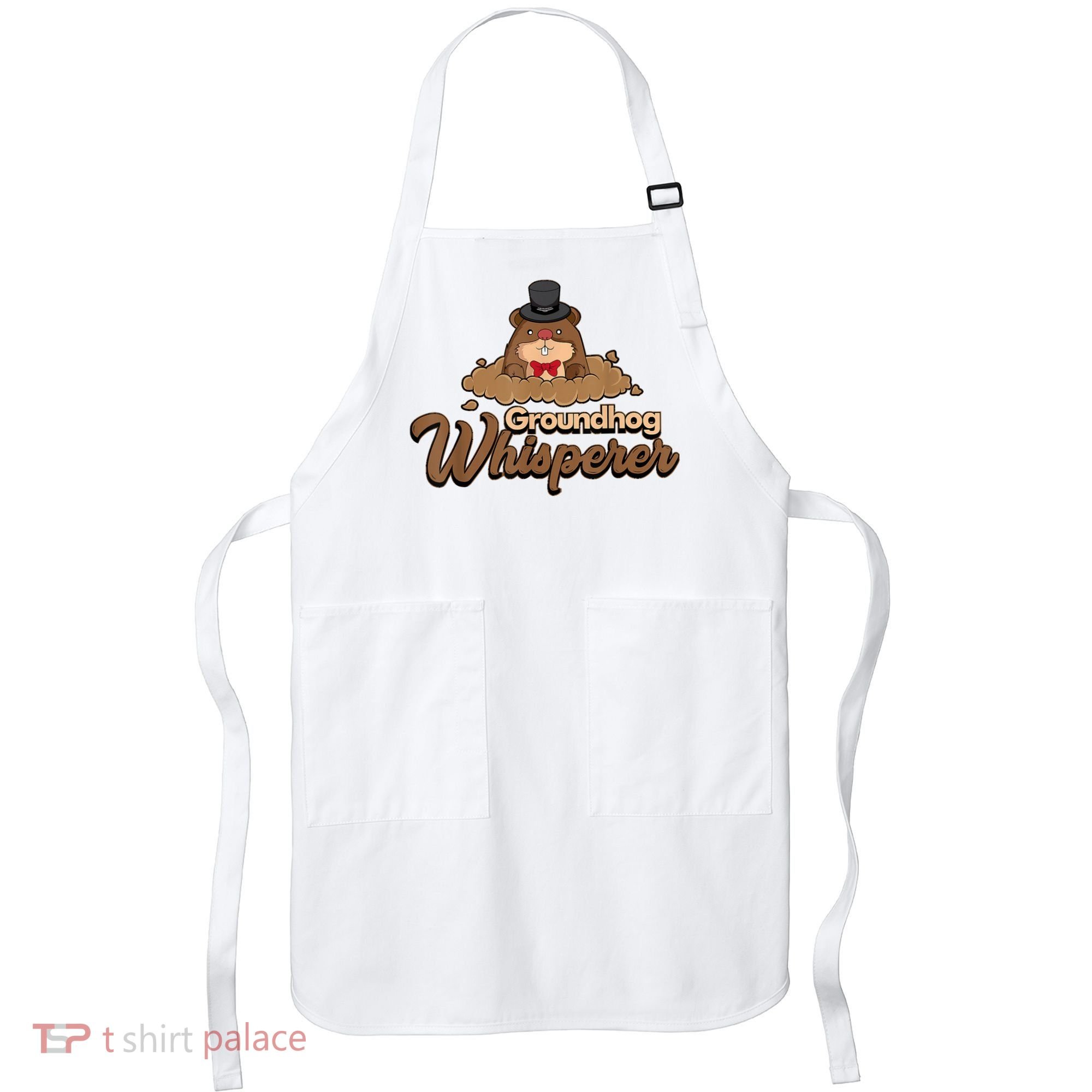 Groundhog Whisperer Tee Funny Groundhog Forecasting Apron