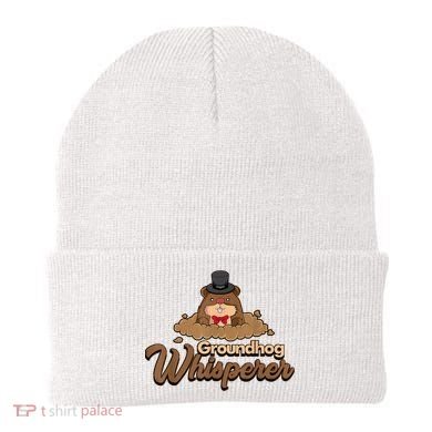 Groundhog Whisperer Tee Funny Groundhog Forecasting Beanie