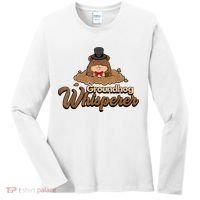 Groundhog Whisperer Tee Funny Groundhog Forecasting Women's Long Sleeve Shirt thumb 0