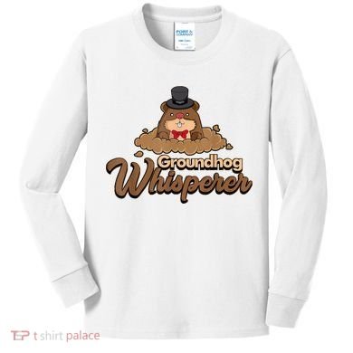 Groundhog Whisperer Tee Funny Groundhog Forecasting Kids Long Sleeve Shirt