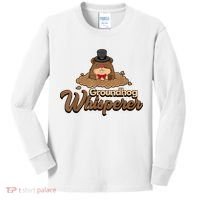 Groundhog Whisperer Tee Funny Groundhog Forecasting Kids Long Sleeve Shirt thumb 0
