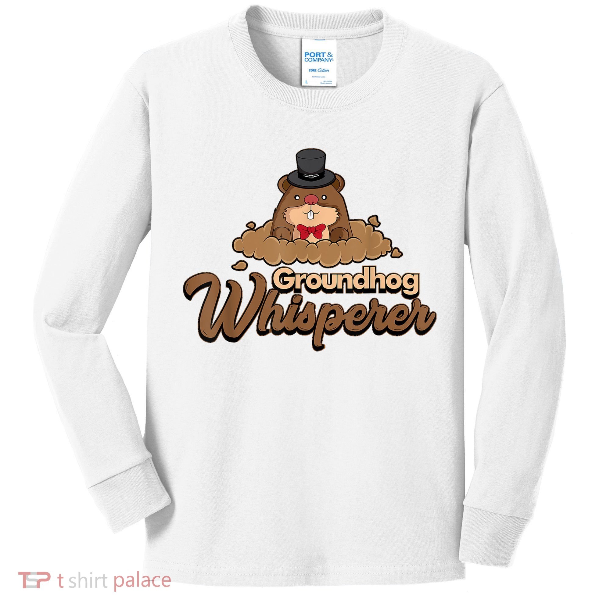 Groundhog Whisperer Tee Funny Groundhog Forecasting Kids Long Sleeve Shirt