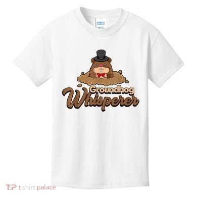 Groundhog Whisperer Tee Funny Groundhog Forecasting Kids T-Shirt
