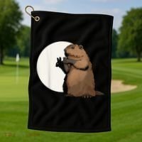 Groundhog Whisperer Tee Funny Team Shadow Crew Groundhog Day Golf Towel thumb 1