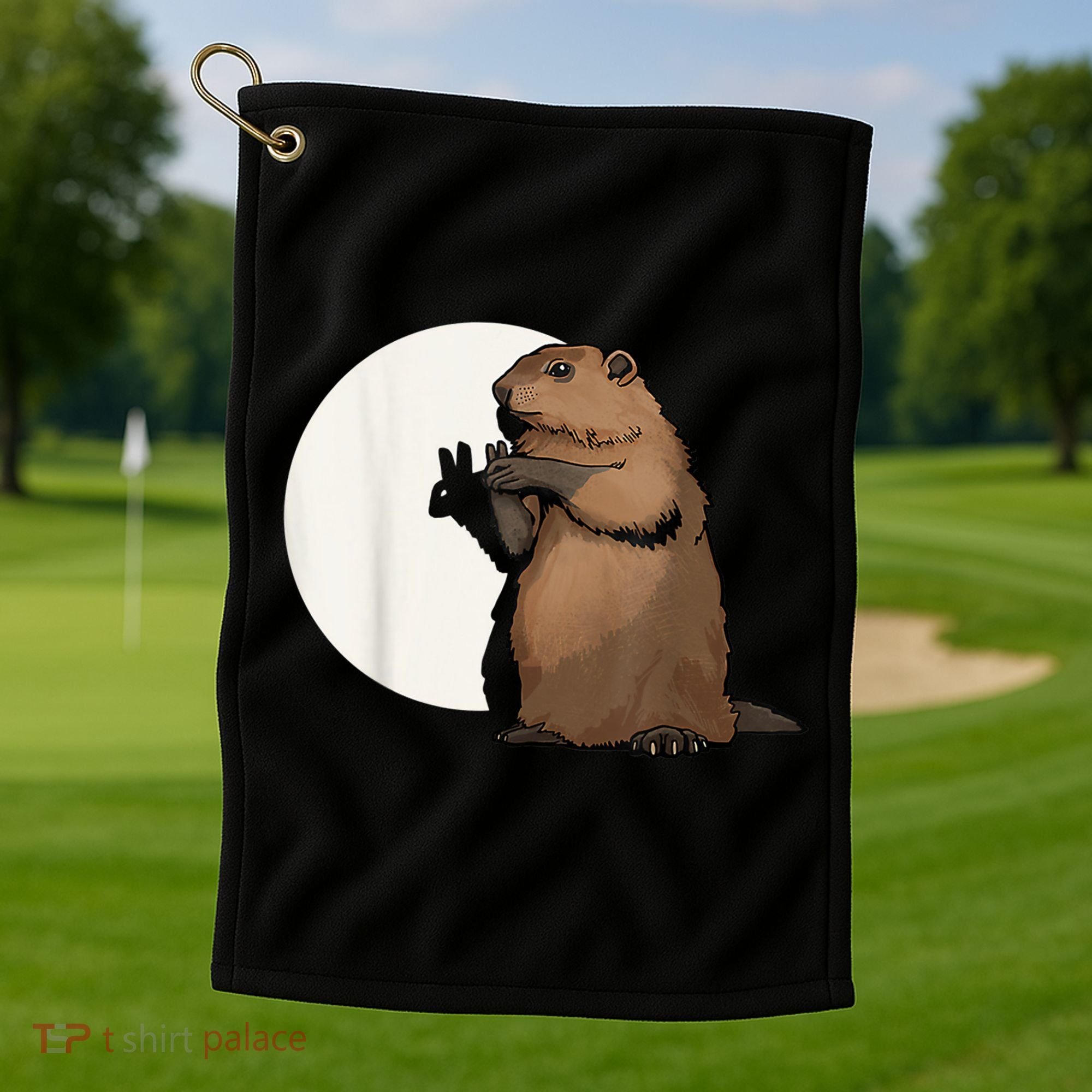 Groundhog Whisperer Tee Funny Team Shadow Crew Groundhog Day Golf Towel
