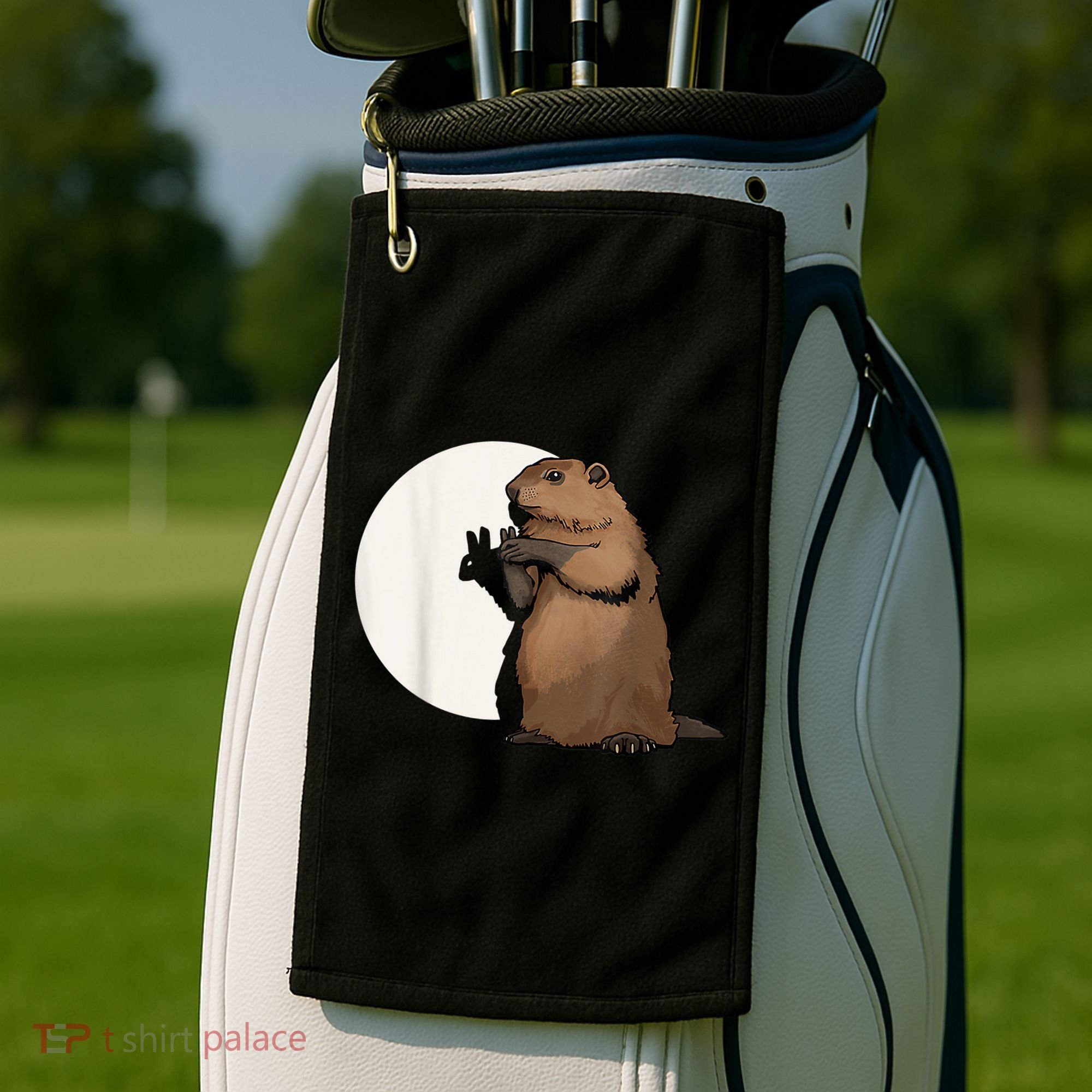 Groundhog Whisperer Tee Funny Team Shadow Crew Groundhog Day Golf Towel