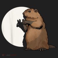 Groundhog Whisperer Tee Funny Team Shadow Crew Groundhog Day Golf Towel thumb 3