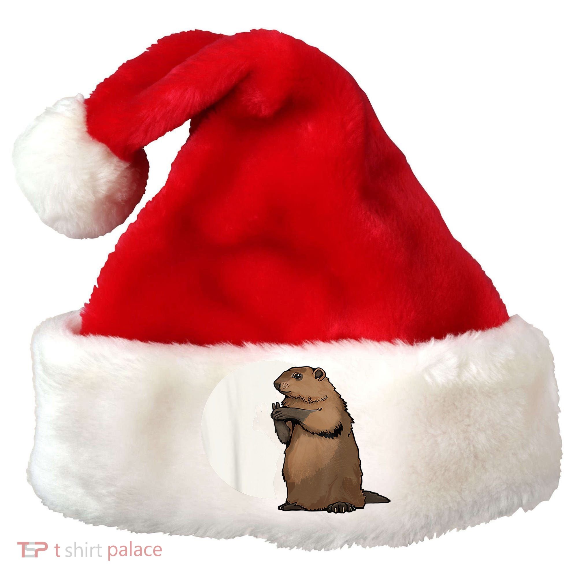 Groundhog Whisperer Tee Funny Team Shadow Crew Groundhog Day Santa Hat