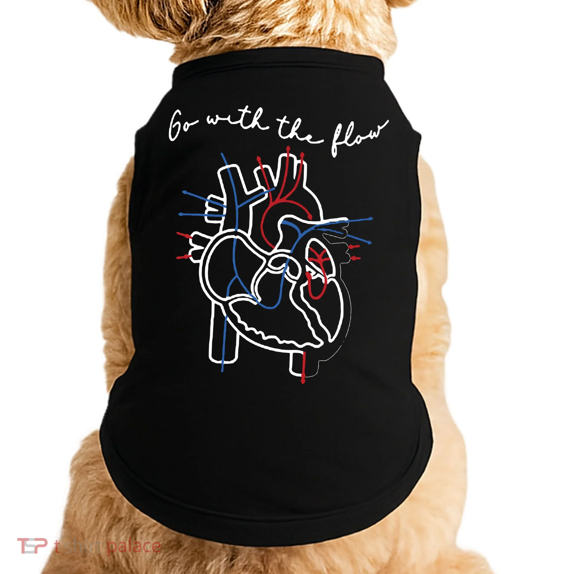 Go With The Flow Heart Doggie Tank
