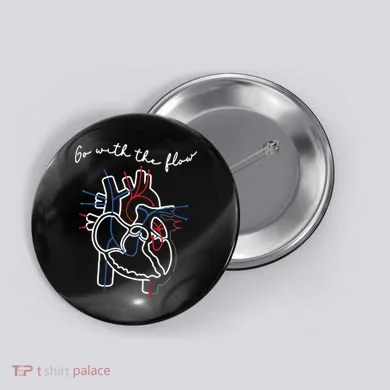 Go With The Flow Heart Button