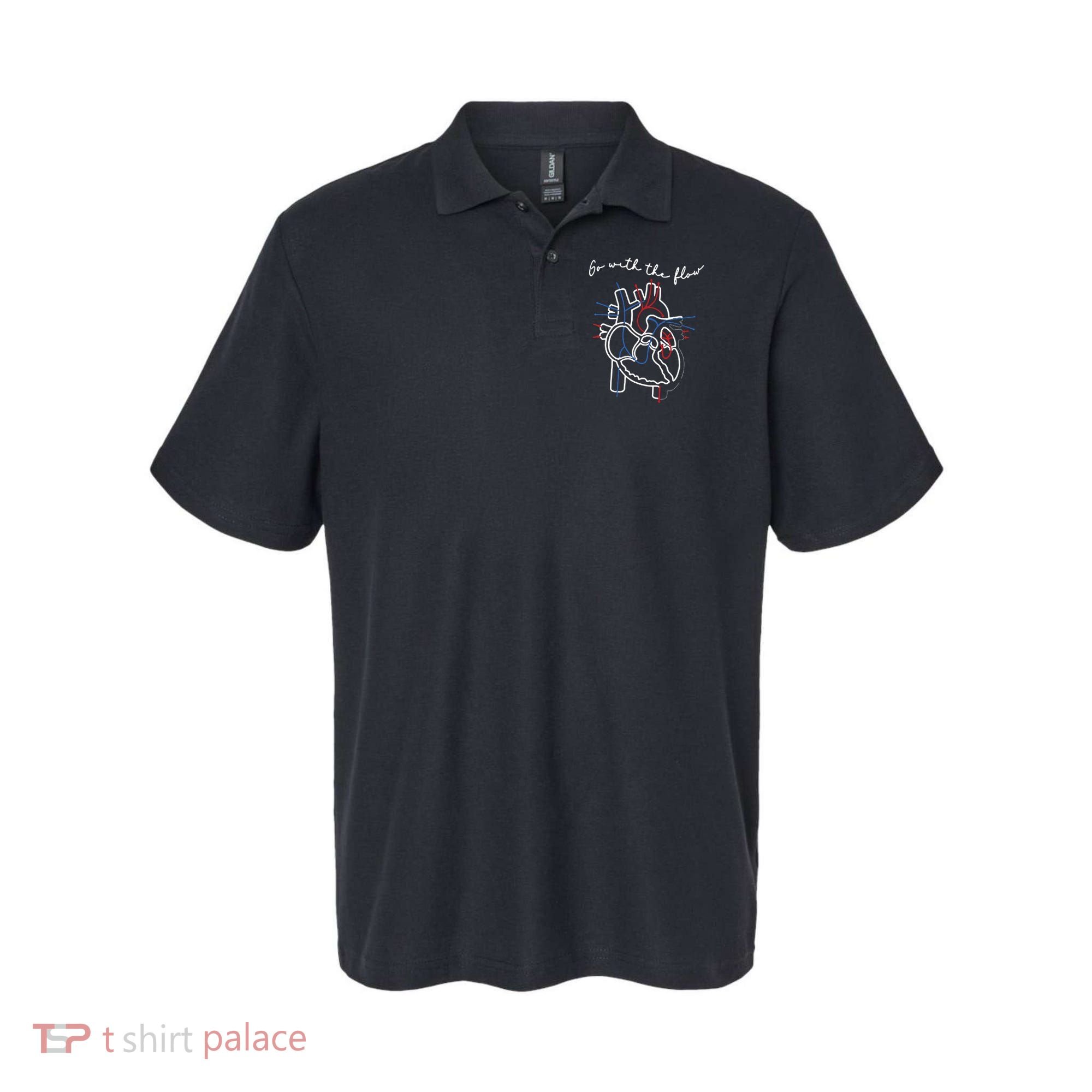 Go With The Flow Heart Polo