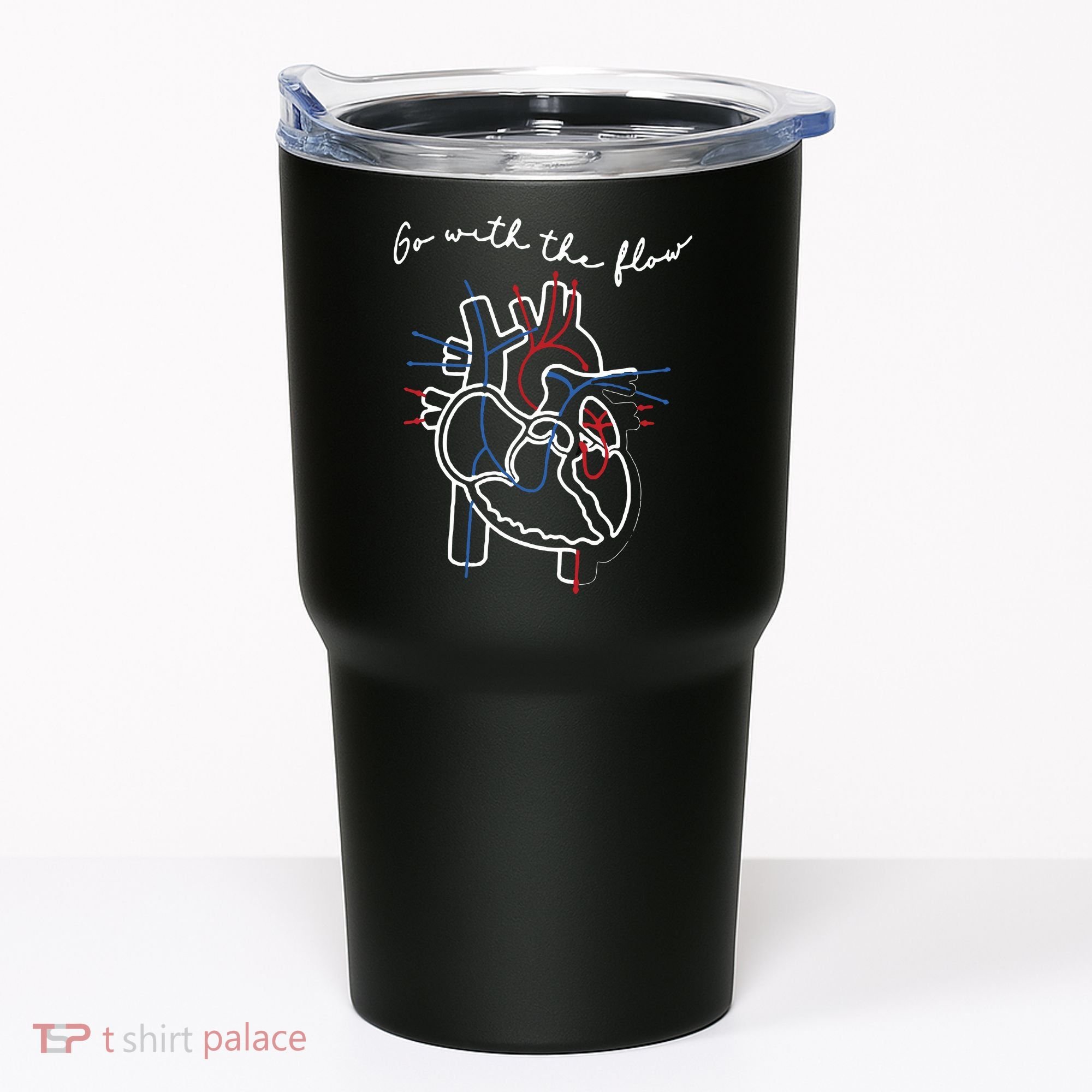 Go With The Flow Heart Tumbler
