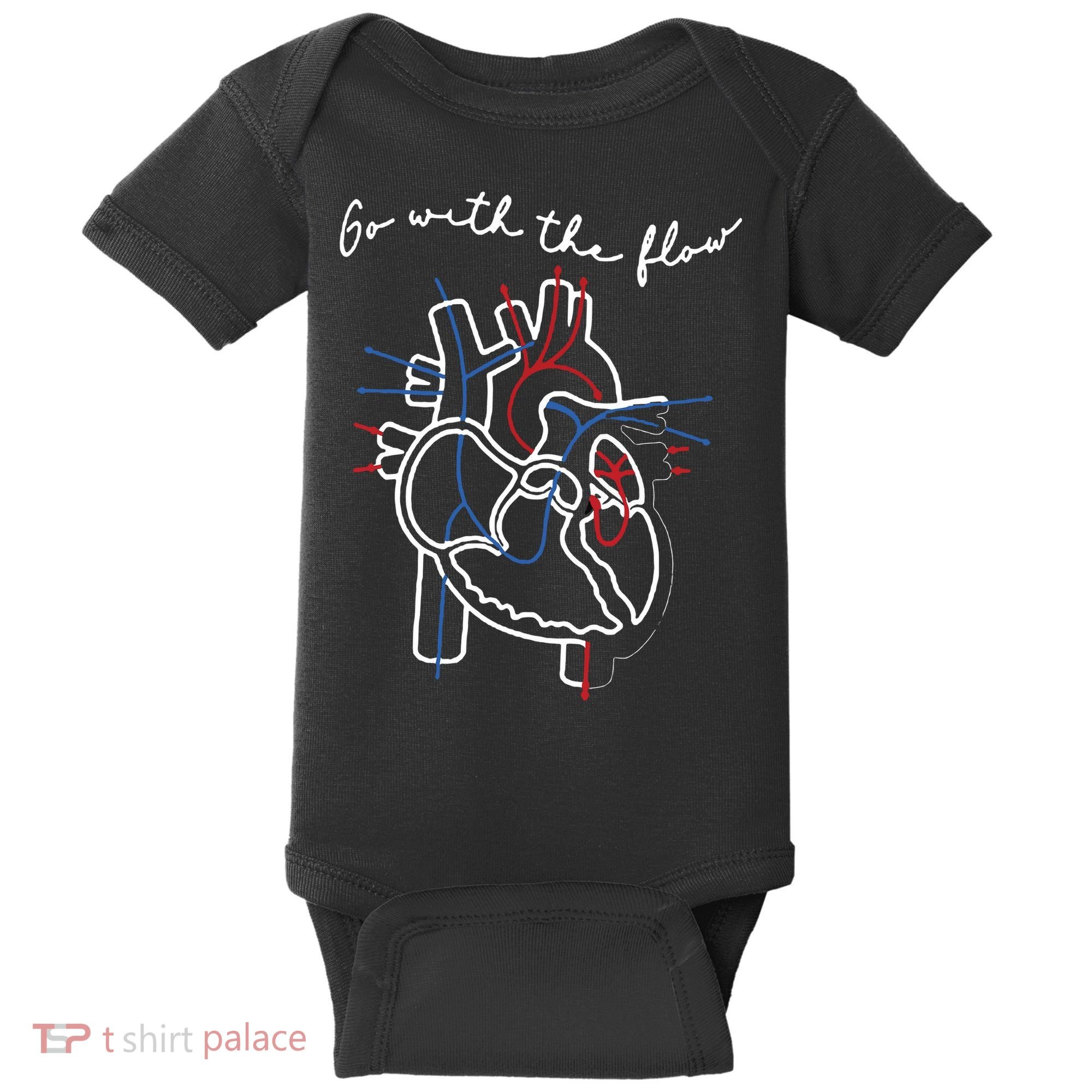 Go With The Flow Heart Baby Bodysuit