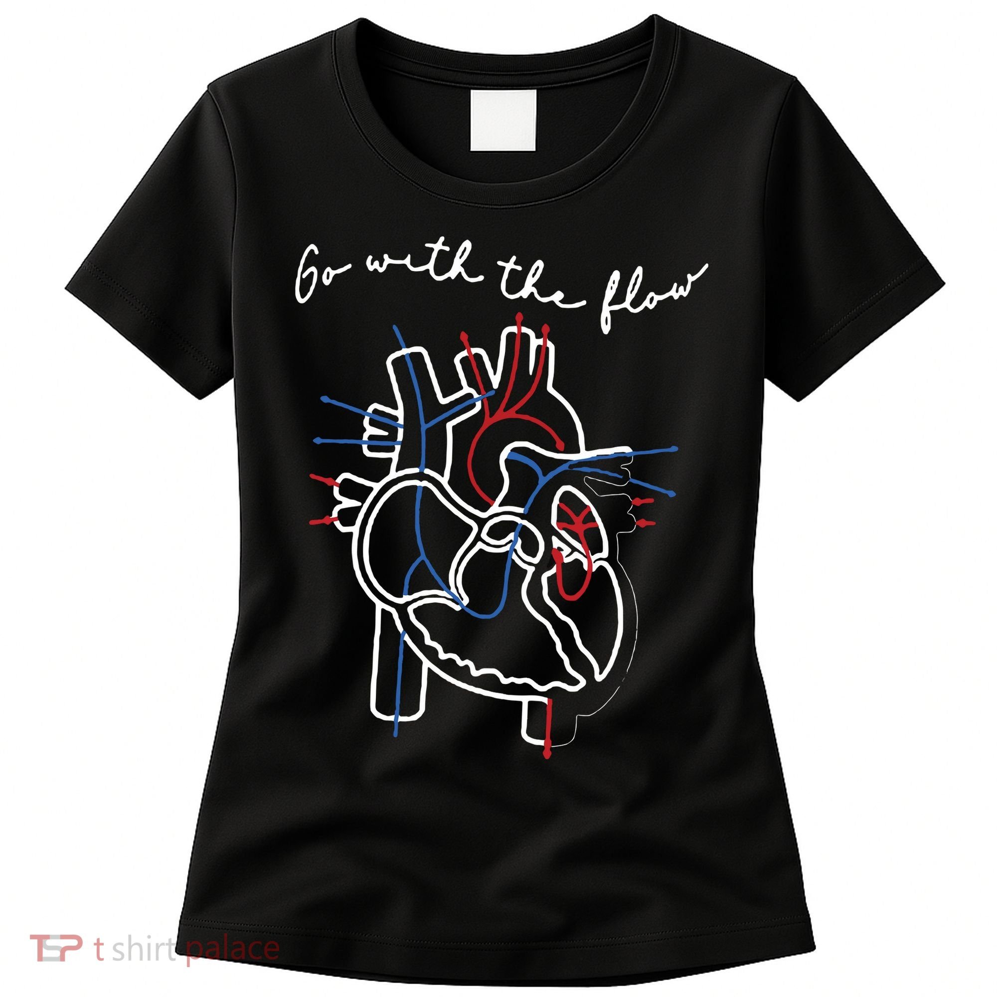 Go With The Flow Heart Women's T-Shirt