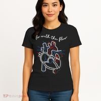 Go With The Flow Heart Women's T-Shirt thumb 4