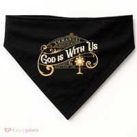 God With Us Emmanuel Matthew Eucharist Adoration Catholic USA-Made Doggie Bandana thumb 0